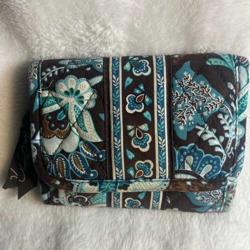 Retired Vera Bradley Java blue trifold wallet